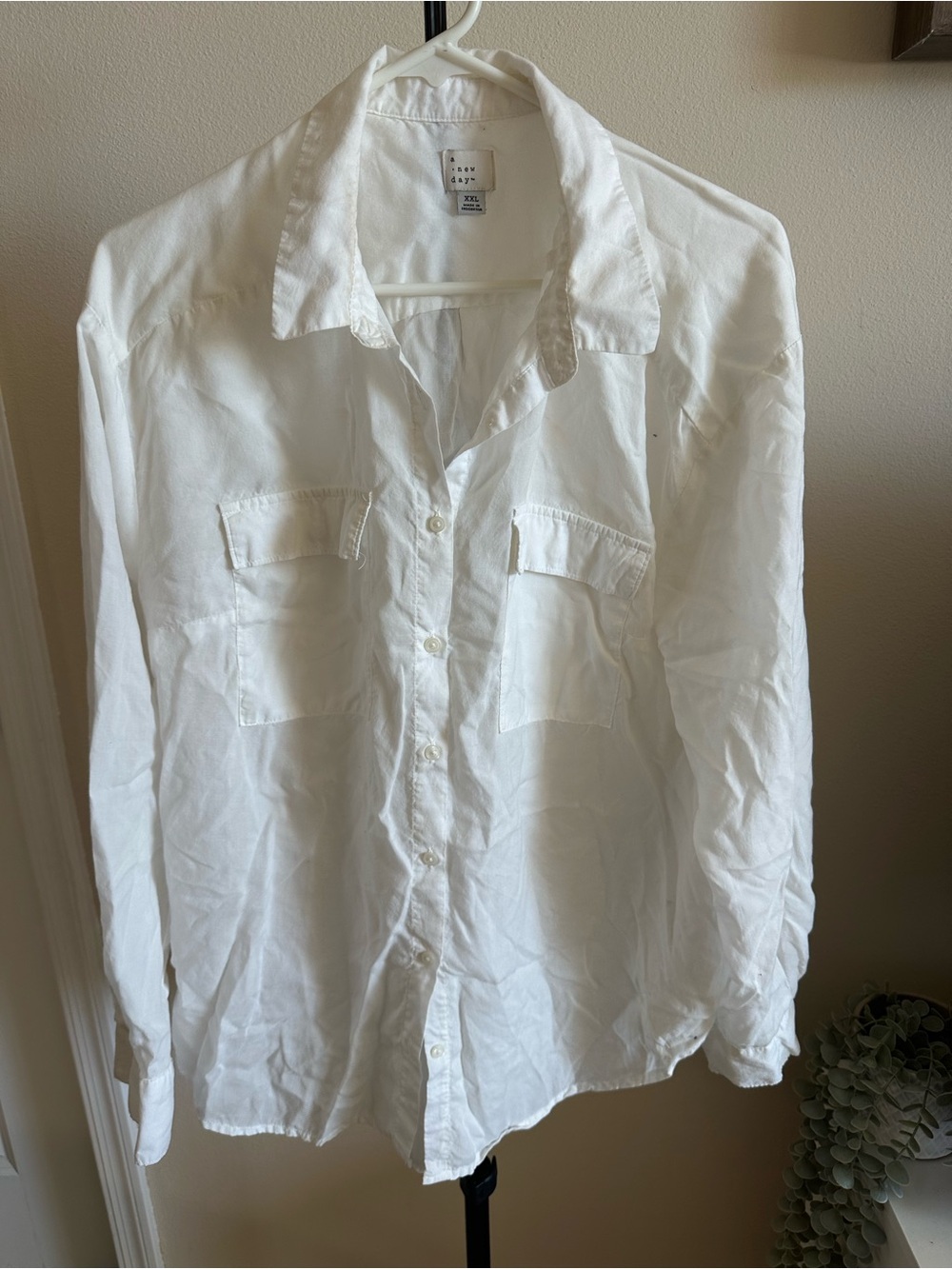 a new day White Lightweight Button-Front Shirt Jacket. 100% Lyocell